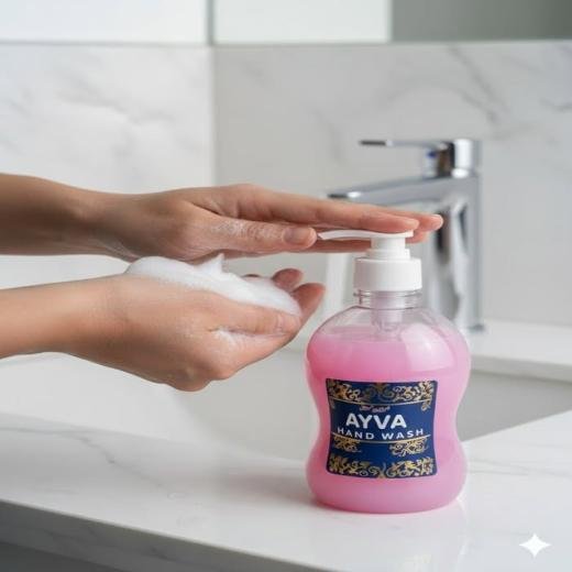 Liquid Ayva Hand Wash 500ml – Pink Rose Scent | Soft & Gentle Skin Care