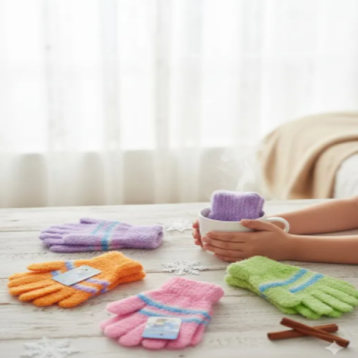 Pack of 1 /2 / 3 Pair - Kids Woolen Gloves - Multicolors - Gloves For Girl and Boy - High Quality